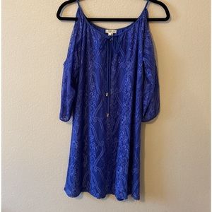 Soieblu Royal Blue Lacey Overlay